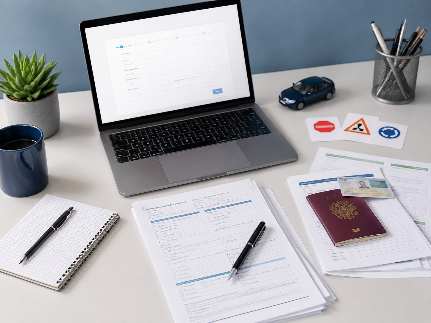 Documents for applying for the Spanish DGT Category B theory test